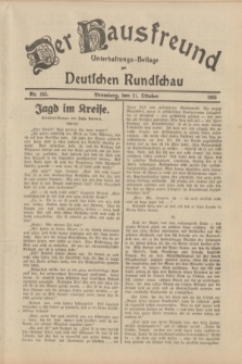Der Hausfreund : Unterhaltungs-Beilage zur Deutschen Rundschau. 1933, Nr. 242 (21 Oktober)