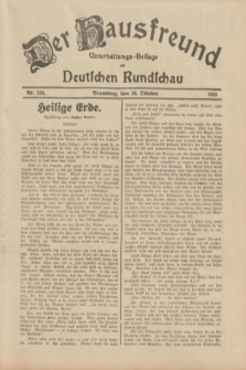 Der Hausfreund : Unterhaltungs-Beilage zur Deutschen Rundschau. 1933, Nr. 246 (26 Oktober)