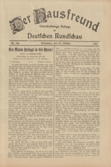 Der Hausfreund : Unterhaltungs-Beilage zur Deutschen Rundschau. 1933, Nr. 249 (29 Oktober)