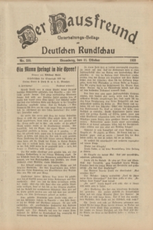 Der Hausfreund : Unterhaltungs-Beilage zur Deutschen Rundschau. 1933, Nr. 250 (31 Oktober)