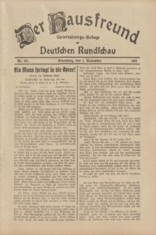 Der Hausfreund : Unterhaltungs-Beilage zur Deutschen Rundschau. 1933, Nr. 251 (1 November)