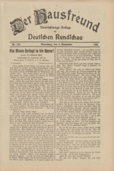 Der Hausfreund : Unterhaltungs-Beilage zur Deutschen Rundschau. 1933, Nr. 253 (4 November)