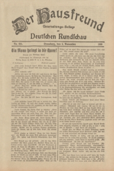 Der Hausfreund : Unterhaltungs-Beilage zur Deutschen Rundschau. 1933, Nr. 254 (5 November)