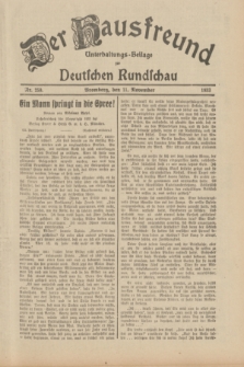 Der Hausfreund : Unterhaltungs-Beilage zur Deutschen Rundschau. 1933, Nr. 259 (11 November)