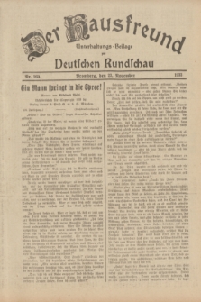 Der Hausfreund : Unterhaltungs-Beilage zur Deutschen Rundschau. 1933, Nr. 269 (23 November)