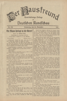 Der Hausfreund : Unterhaltungs-Beilage zur Deutschen Rundschau. 1933, Nr. 270 (24 November)