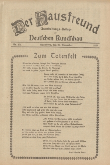Der Hausfreund : Unterhaltungs-Beilage zur Deutschen Rundschau. 1933, Nr. 272 (26 November)