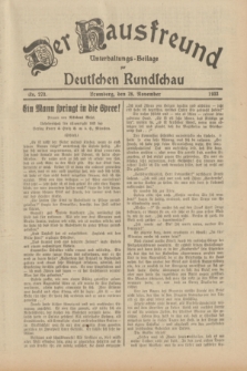 Der Hausfreund : Unterhaltungs-Beilage zur Deutschen Rundschau. 1933, Nr. 273 (28 November)