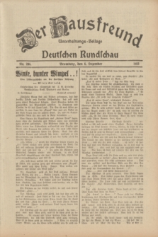 Der Hausfreund : Unterhaltungs-Beilage zur Deutschen Rundschau. 1933, Nr. 280 (6 Dezember)