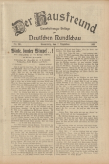 Der Hausfreund : Unterhaltungs-Beilage zur Deutschen Rundschau. 1933, Nr. 281 (7 Dezember)