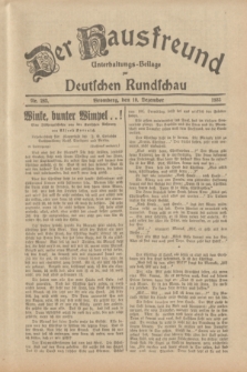 Der Hausfreund : Unterhaltungs-Beilage zur Deutschen Rundschau. 1933, Nr. 283 (10 Dezember)