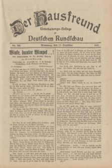 Der Hausfreund : Unterhaltungs-Beilage zur Deutschen Rundschau. 1933, Nr. 289 (17 Dezember)