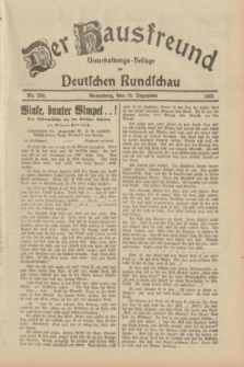 Der Hausfreund : Unterhaltungs-Beilage zur Deutschen Rundschau. 1933, Nr. 290 (19 Dezember)