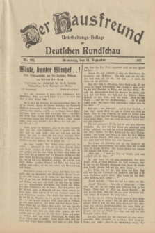 Der Hausfreund : Unterhaltungs-Beilage zur Deutschen Rundschau. 1933, Nr. 292 (21 Dezember)