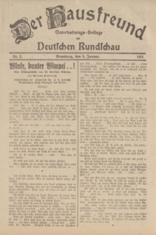 Der Hausfreund : Unterhaltungs-Beilage zur Deutschen Rundschau. 1934, Nr. 5 (9 Januar)