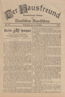 Der Hausfreund : Unterhaltungs-Beilage zur Deutschen Rundschau. 1934, Nr. 13 (18 Januar)