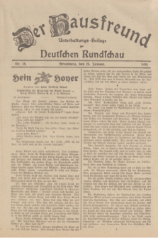 Der Hausfreund : Unterhaltungs-Beilage zur Deutschen Rundschau. 1934, Nr. 18 (24 Januar)