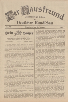 Der Hausfreund : Unterhaltungs-Beilage zur Deutschen Rundschau. 1934, Nr. 20 (26 Januar)