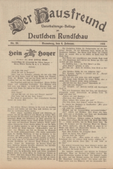 Der Hausfreund : Unterhaltungs-Beilage zur Deutschen Rundschau. 1934, Nr. 28 (6 Februar)