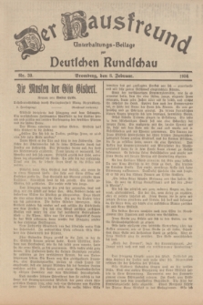 Der Hausfreund : Unterhaltungs-Beilage zur Deutschen Rundschau. 1934, Nr. 30 (8 Februar)