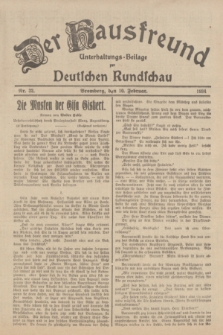 Der Hausfreund : Unterhaltungs-Beilage zur Deutschen Rundschau. 1934, Nr. 32 (10 Februar)