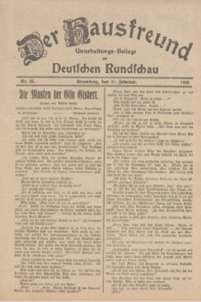 Der Hausfreund : Unterhaltungs-Beilage zur Deutschen Rundschau. 1934, Nr. 33 (11 Februar)