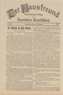 Der Hausfreund : Unterhaltungs-Beilage zur Deutschen Rundschau. 1934, Nr. 40 (20 Februar)