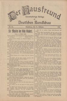 Der Hausfreund : Unterhaltungs-Beilage zur Deutschen Rundschau. 1934, Nr. 44 (24 Februar)