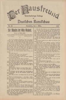 Der Hausfreund : Unterhaltungs-Beilage zur Deutschen Rundschau. 1934, Nr. 48 (1 März)