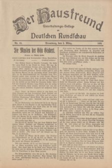 Der Hausfreund : Unterhaltungs-Beilage zur Deutschen Rundschau. 1934, Nr. 49 (2 März)