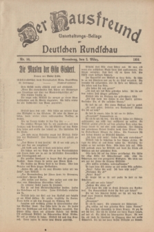 Der Hausfreund : Unterhaltungs-Beilage zur Deutschen Rundschau. 1934, Nr. 50 (3 März)