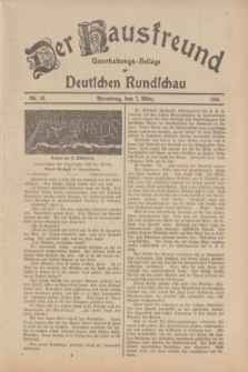 Der Hausfreund : Unterhaltungs-Beilage zur Deutschen Rundschau. 1934, Nr. 53 (7 März)