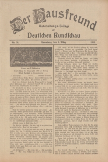 Der Hausfreund : Unterhaltungs-Beilage zur Deutschen Rundschau. 1934, Nr. 54 (8 März)