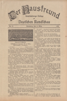 Der Hausfreund : Unterhaltungs-Beilage zur Deutschen Rundschau. 1934, Nr. 57 (11 März)