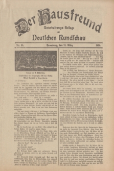 Der Hausfreund : Unterhaltungs-Beilage zur Deutschen Rundschau. 1934, Nr. 65 (21 März)