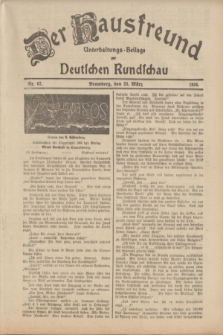 Der Hausfreund : Unterhaltungs-Beilage zur Deutschen Rundschau. 1934, Nr. 67 (23 März)