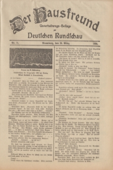 Der Hausfreund : Unterhaltungs-Beilage zur Deutschen Rundschau. 1934, Nr. 71 (28 März)