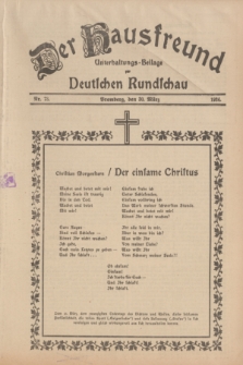 Der Hausfreund : Unterhaltungs-Beilage zur Deutschen Rundschau. 1934, Nr. 73 (30 März)