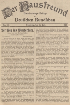 Der Hausfreund : Unterhaltungs-Beilage zur Deutschen Rundschau. 1934, Nr. 158 (15 Juli)