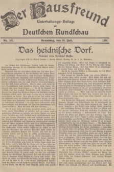 Der Hausfreund : Unterhaltungs-Beilage zur Deutschen Rundschau. 1934, Nr. 167 (26 Juli)