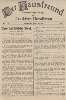 Der Hausfreund : Unterhaltungs-Beilage zur Deutschen Rundschau. 1934, Nr. 173 (2 August)