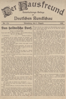 Der Hausfreund : Unterhaltungs-Beilage zur Deutschen Rundschau. 1934, Nr. 174 (3 August)