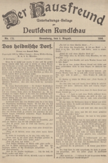 Der Hausfreund : Unterhaltungs-Beilage zur Deutschen Rundschau. 1934, Nr. 175 (4 August)