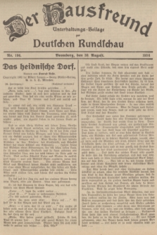 Der Hausfreund : Unterhaltungs-Beilage zur Deutschen Rundschau. 1934, Nr. 196 (30 August)