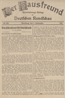 Der Hausfreund : Unterhaltungs-Beilage zur Deutschen Rundschau. 1934, Nr. 200 (4 September)