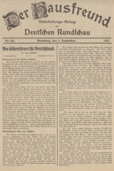 Der Hausfreund : Unterhaltungs-Beilage zur Deutschen Rundschau. 1934, Nr. 201 (5 September)
