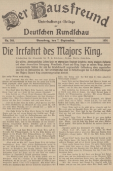 Der Hausfreund : Unterhaltungs-Beilage zur Deutschen Rundschau. 1934, Nr. 203 (7 September)