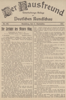 Der Hausfreund : Unterhaltungs-Beilage zur Deutschen Rundschau. 1934, Nr. 206 (11 September)