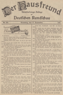 Der Hausfreund : Unterhaltungs-Beilage zur Deutschen Rundschau. 1934, Nr. 220 (27 September)