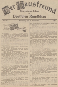 Der Hausfreund : Unterhaltungs-Beilage zur Deutschen Rundschau. 1934, Nr. 221 (28 September)